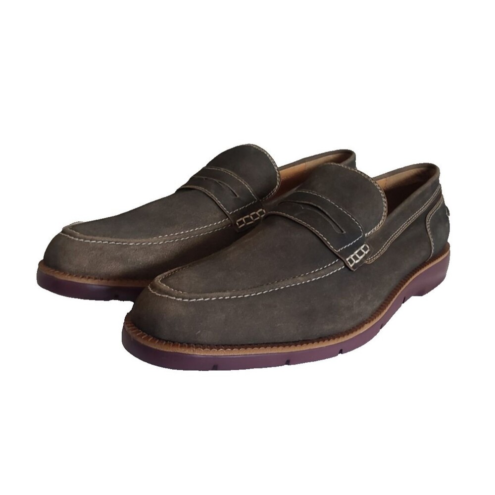 DONALD PLINER OLIVE GREEN PENNY LOAFERS MENS SIZE 11M NWOB
